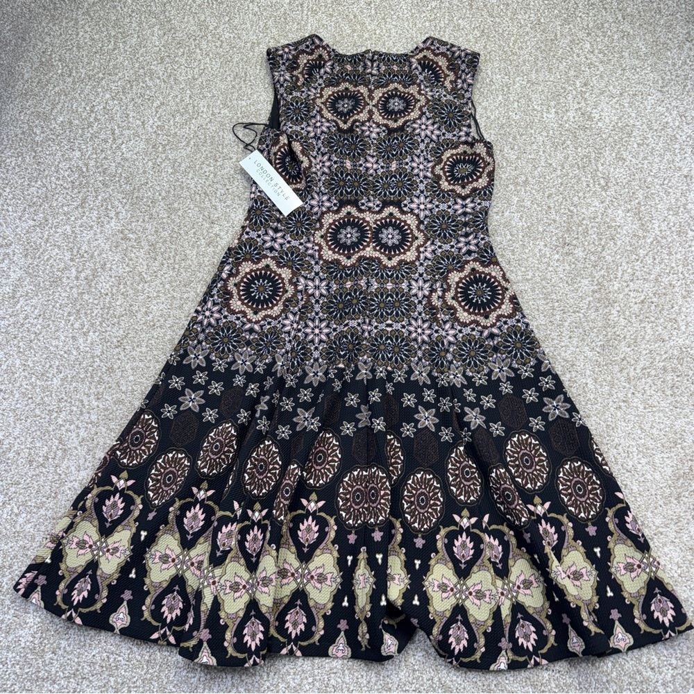 London Style Collection Dress Women’s Floral Size 8 Strech - Picture 5 of 14